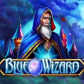 Blue Wizard slot logo by Quickspin at Evolve Casino