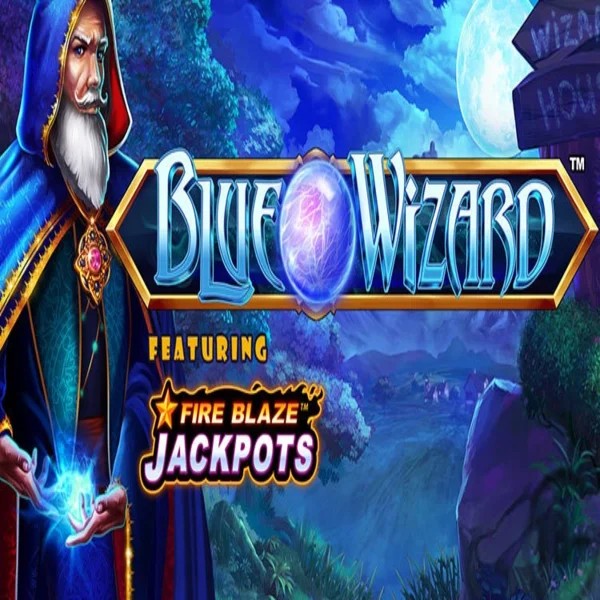 Blue Wizard Fire Blaze Jackpots game by Rarestone Gaming – logo hosted on Evolve Casino