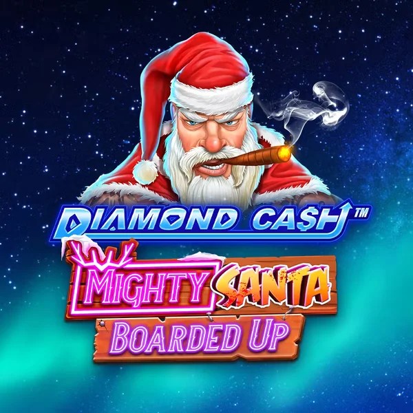 Diamond Cash Mighty Santa Boarded Up logo by Greentube at Evolve Casino