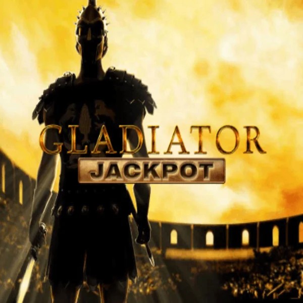 Gladiator Jackpot slot logo by Playtech at Evolve Casino