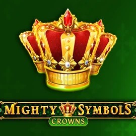 Mighty Symbols Crowns slot logo by Wazdan at Evolve Casino