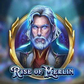 Slots logo of Rise of Merlin from Play'n GO at Evolve Casino